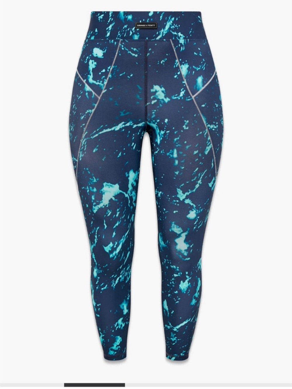 NWT Savage X Fenty Running Hot 7/8 High-Waist Back Pocket Abstract Leggings